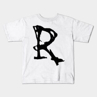 Dark and Gritty letter R from the alphabet Kids T-Shirt